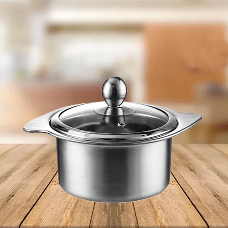 Yingbai 14cm Stainless Steel Single Mini Hot Pot with Lid