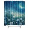 Sternennacht mit Gänseblümchen Wasserdichter Duschvorhang Hitzebeständig Maschinenwaschbar Nicht Transparent 180x180cm