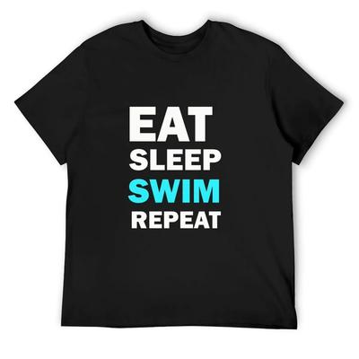 Essen schlafen schwimmen wiederholen T-Shirt