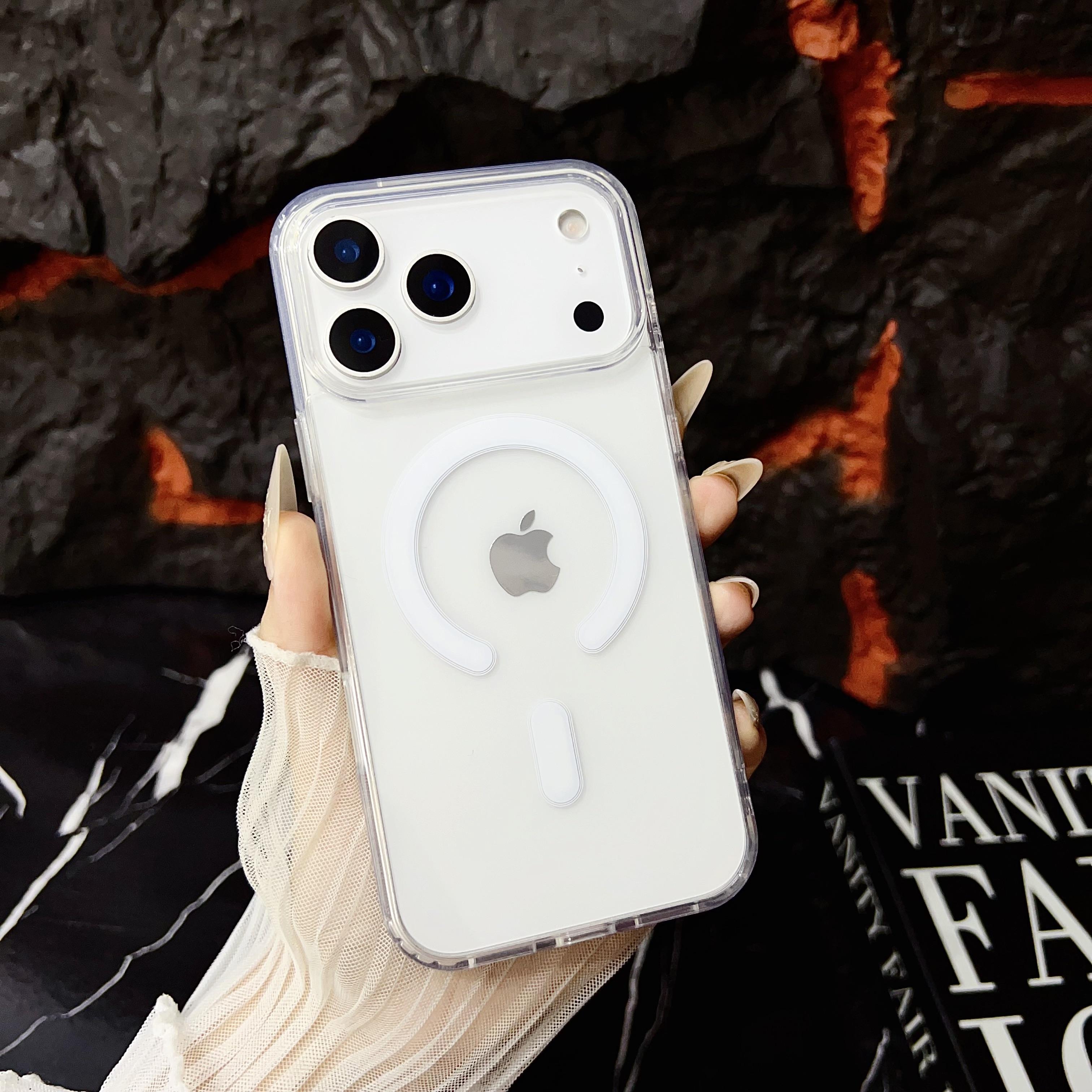 

For Magsafe Magnetic Clear Phone Case For iphone 17 Air 17E 15 14 13 12 Mini 11 16 Pro Max Shockproof Soft Bumper Hard PC Cover iPhone17