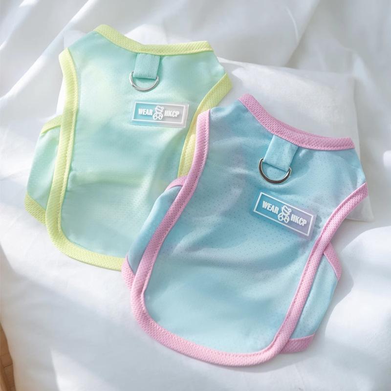 New summer puppy dog clothing cool ice silk vest thin breathable teddy than bear cat pet dog clothes