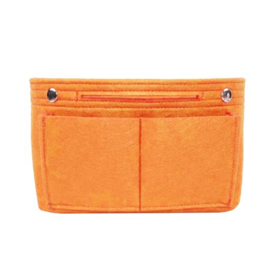 Dámský přenosný jednobarevný plstěný organizér s mnoha kapsami na kosmetické kabelky