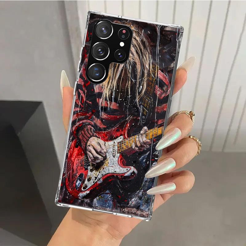 

Retro Singer Kurt Cobain Phone Case for Samsung Galaxy S26 S24 S23 Ultra S25 Edge S22 S21 Plus S20 FE + Soft Print Shell Funda G Samsung S22