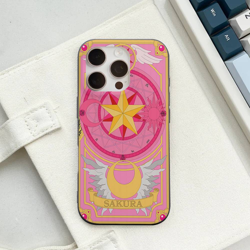 Anime C-CardcaptorS S-Sakura For IPhone 17 16 15 14 13 12 11 Pro Max Plus Pro Corrugated Shockproof Matte Phone Cover
