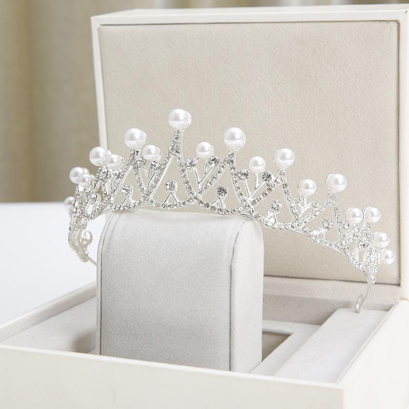 Children's Crown Tiara Princess Girl Performance Crown Girl Birthday Crystal Headband Tiara Performance Catwalk Accessories