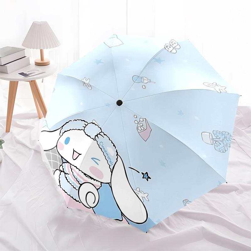 1pc CINNAMOROLL umbrella automatic open/close, 8-Rib Durable Frame, Compact Folding Design, Ideal Birthday/Holiday Gift 1200A