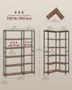 VASAGLE 6 Tier Bookshelf, Convertible Corner Shelf, 9.4 x 40.2 x 69 Inches