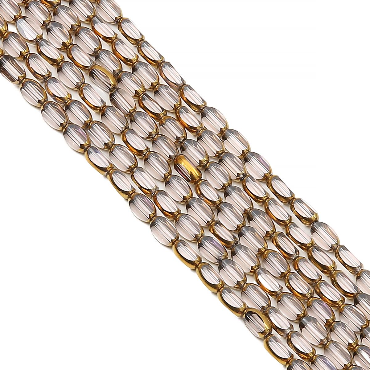 

25-50 шт. хрустальные стеклянные бусины с золотой каймой, свободные бусины-разделители для изготовления браслетов, ожерелья, ювелирных изделий своими руками 4x6mm 25pcs лиловый