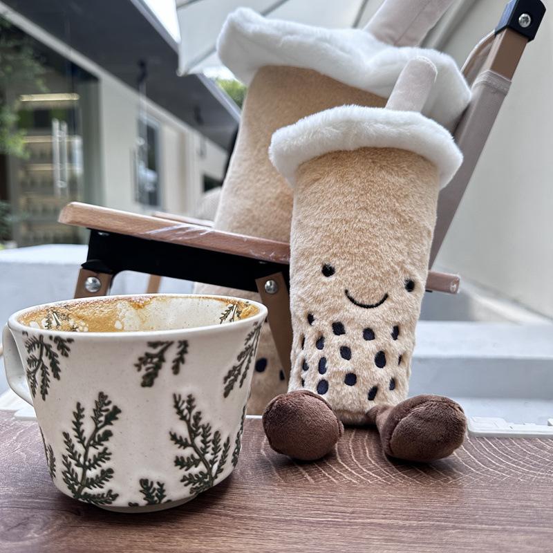 Fun Stuffed Toys Cute Simulated Smiling Faces, Bubble Milk Tea Dolls, Funny Dolls, Large Pillows, Girls' Gifts