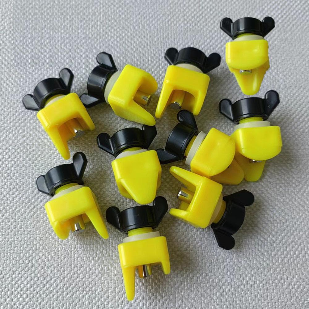 10 Horizontal Poultry Water Nipples Drinker Chicken Waterer Chicks Hen Quail