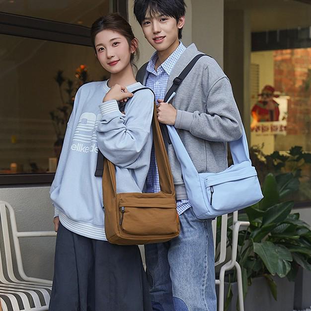 Borsa a Tracolla da Donna Stile Coreano - Grande Capacità, Versatile, Leggera, Tracolla Larga, Ideale per Pendolari e Studenti