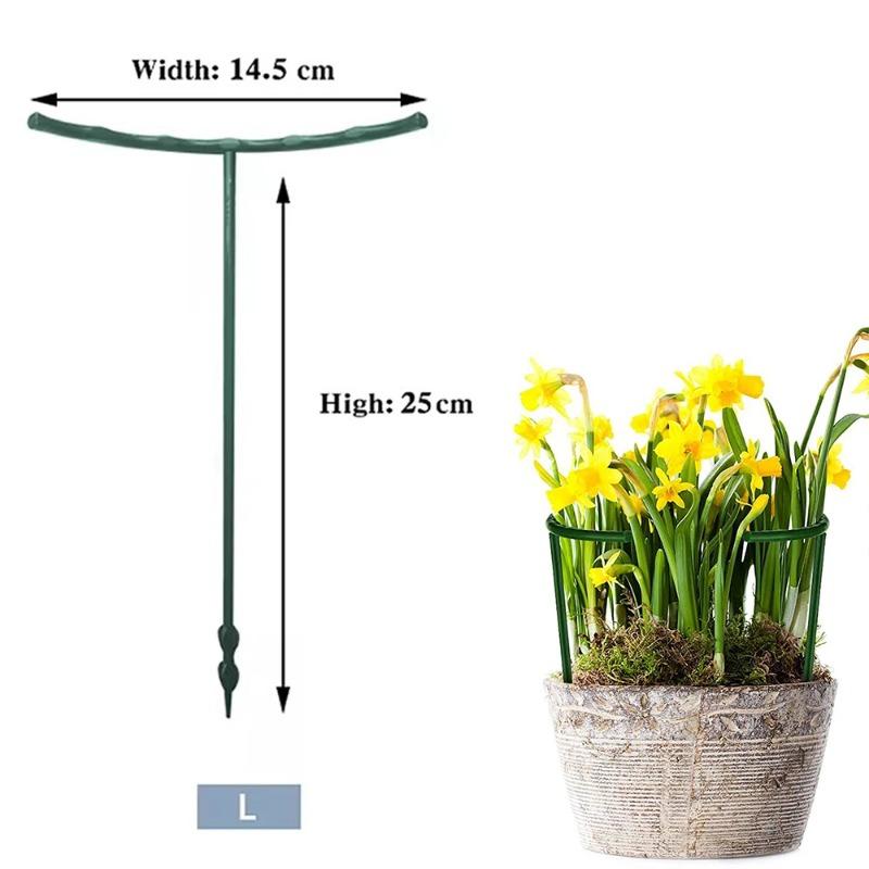 

Plant Support Stakes Cage Plie Flower Stand Holder Plastic Semicircle Green House Orchard Fixing Rod Gardening Bonsai Tools L-2PCS
