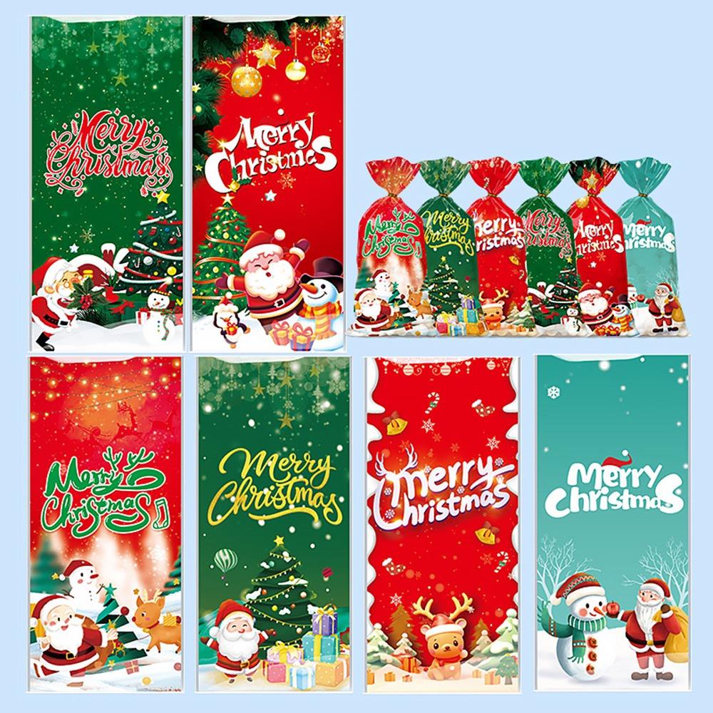 

50PCS Multicolor Christmas Gift Bag Party Supplies Gift Packaging Bag for Party Favors D