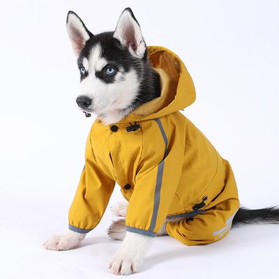 Imperméable pour chien Réfléchissant Imperméable Vêtements pour animaux de compagnie pour Bichon Maltais Manteau de pluie petit avec trou pour laisse Léger Imperméable Vêtements pour chiot