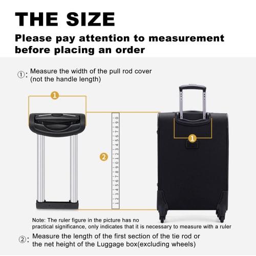 SHANOER 4-Piece Suitcase Tire Kit, Caster Wheels, Carry-on Wheels, DIY Replacement/Repair, 115W Series, W042, Black