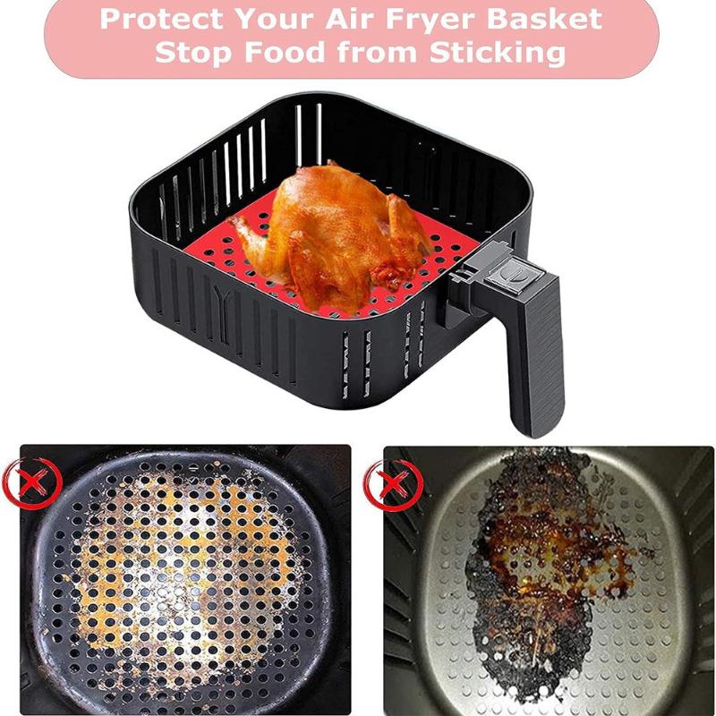 High Quality Air Fryer Silicone Mat Kitchen Accessories Nonstick Baking Mat Pastry Tools Accessories Bakeware Oil Mats
