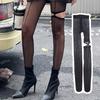 Y2K Asymmetry Pantyhose Women Transparent Hollow Out Leggings Sweet Perspective Stockings  Summer
