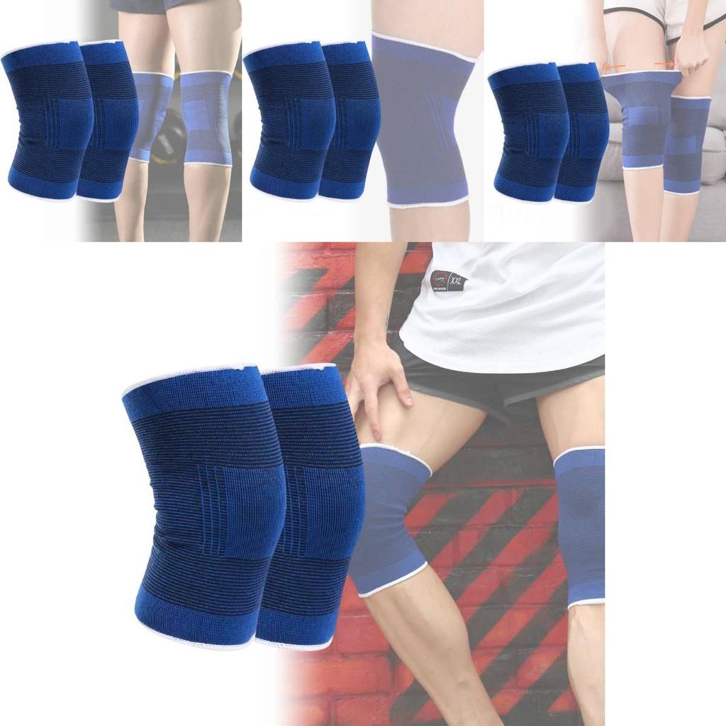 Universell Passende Blaue Baumwollmischung Kniebandage Für Wandern Und Outdoor-Aktivitäten