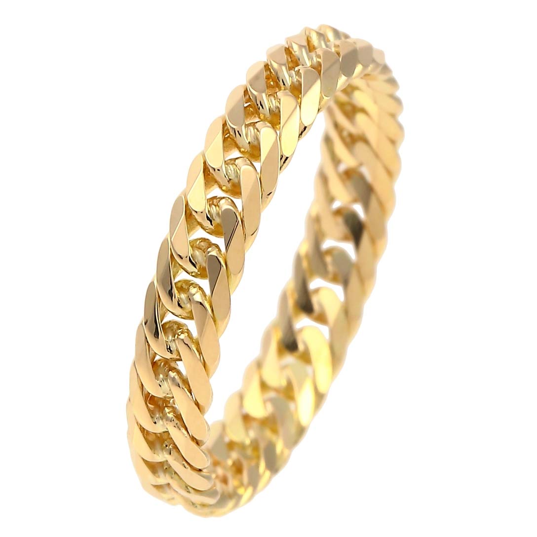 

18K Gold Made in Japan Inner Diameter Outer Diameter [FAIRY CULLET] Ring, K18, 6-sided W-Kihei Ring, Thin, (Size 12, 16.5mm, 19.6mm) золотий