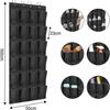 Hanging Shoe Rack, 24 Pockets Hanging Storage Pocket, Over the Door, Wall Hanging Wardrobe, Black Large Mesh Pockets (Black) 1pc)