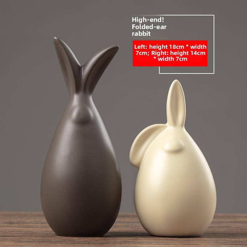 Nordic Ceramic Figurine Ornaments for Living Room TV Cabinet Wine Cabinet Entryway Deer Sculpture Creative Home Decor