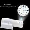 Multicolored Digital Analog LED Projection Alarm Clock with Remote Control 180 Degree Rotating Clock for Homes Office