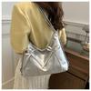 Korean Style Bowknot Faux Leather Bucket Bag for Women, Soft Single Shoulder Hobo Purse, Chic Casual Crossbody Handbag