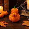 Artistic 3d Printed Ornaments Halloween Pumpkin Duck Figurine 3D Cute Fall Decorations Statue Autumn Thanksgiving Desktop Ornament Home Garden