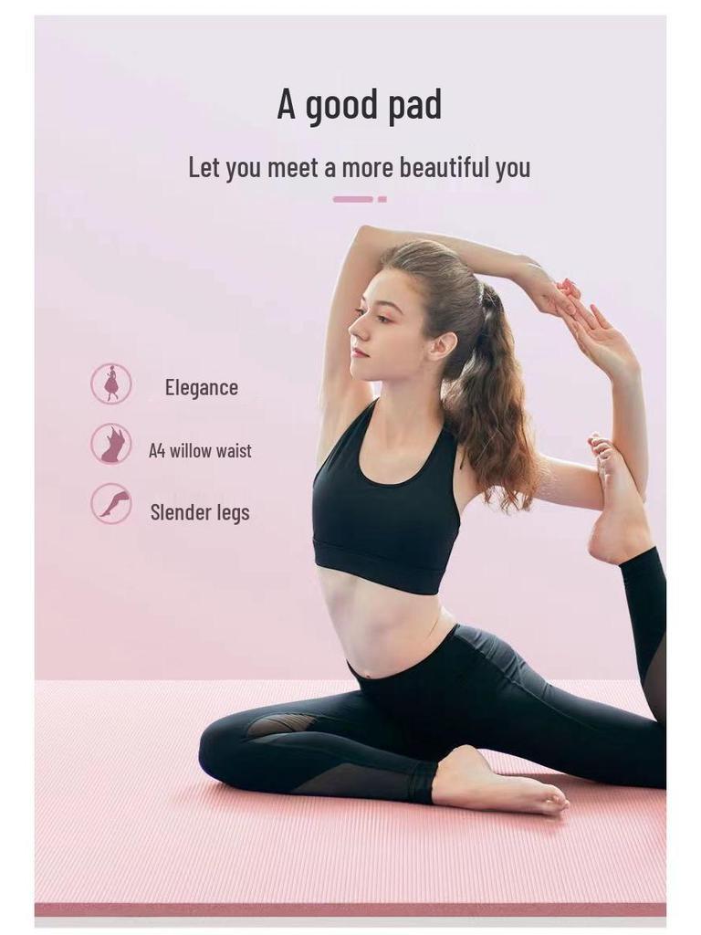 Extra Thick Non-Slip Yoga Mat for Beginners – Extended Length & Width for Home Fitness or Dance