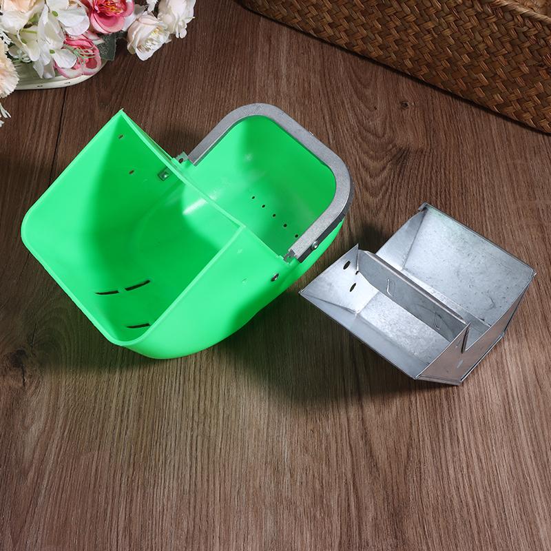 Nowy 1 szt. Duża pojemność Karmnik dla królików Plastikowa Stalowa Karmnik dla królików Dozownik paszy dla królików Anty-dziobanie Taca paszowa dla królików