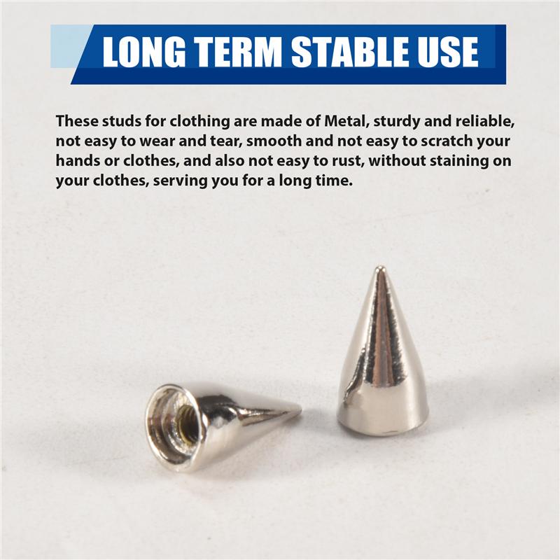 

150 Наборов Серебристые Шипы и Заклепки Смешанной Формы Конусные Шипы Крок Кожаный Набор Заклепок Для Одежды Обуви Ремней DIY серебряный