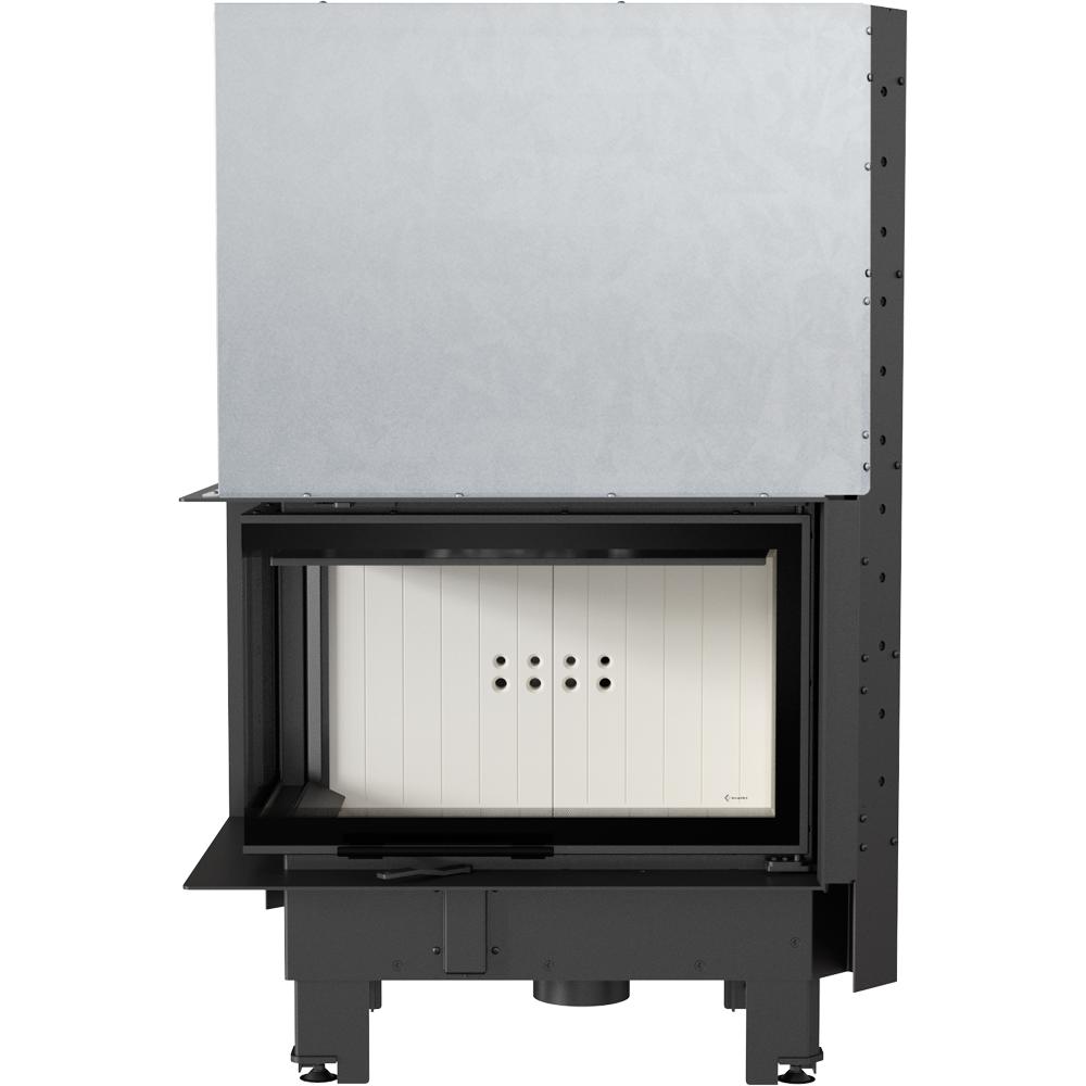 Steel fireplace KRATKI MBM left 10 kW Ø 200 Lift-up