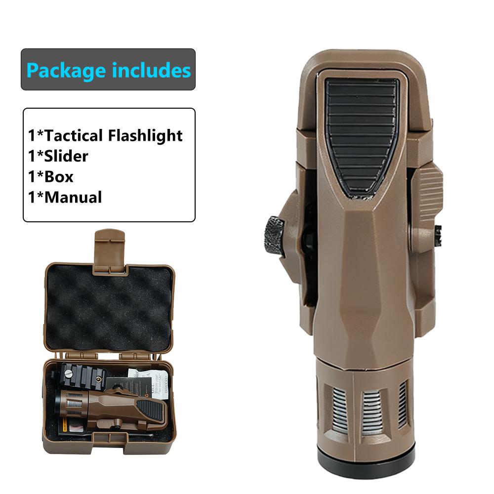 BOOIU Tactical Flashlight WML-G2 Nylon+Metal Strobe LED Light Airsoft Outdoor Waterproof Camping Strong Torch Hunting Flashlight