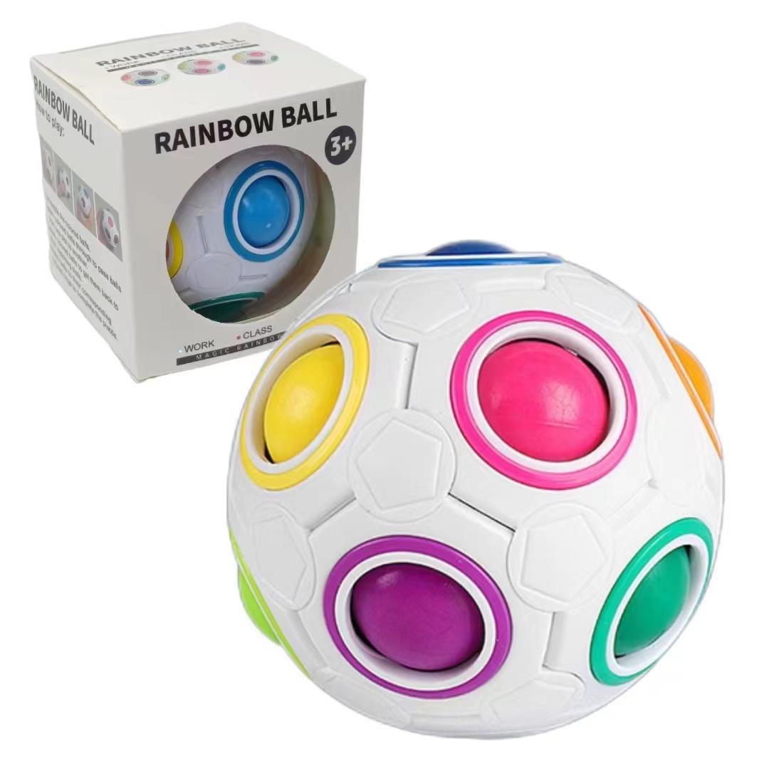 

Magic Rainbow Puzzle Ball, Brain Teaser Fidget Toy for Boy&Girl- Stress relief-Birthday Party Christmas gift for Teen & Adults