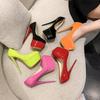 Fashion Thick-soled High Heels Large Size 43 Sexy Slip-on Wedding Shoes Shallow-mouth Party Shoes