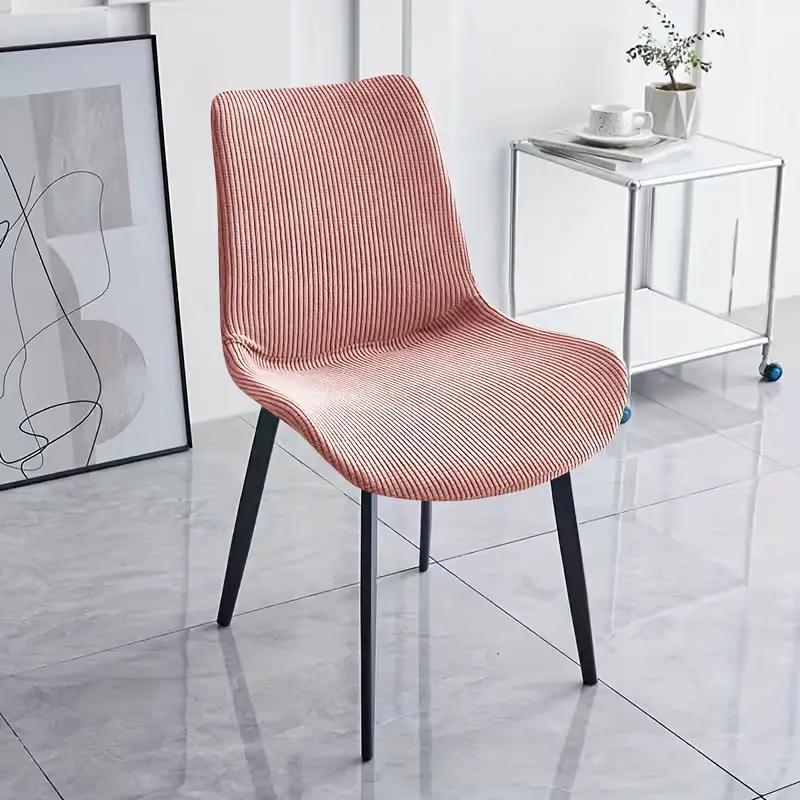 1Pc Polar Fleece Armless Chair Cover Solid Color Dust-Proof Seat Slipcover Elastic Curved Washable Chair Covers Living Room Home