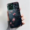 Custodia per Telefono Stampata Per Nokia HMD Pulse PRO/HMD Pulse/HMD Pulse+ Cover Guscio Nero in Morbido Silicone Custodia Carina con Fiore Cartone Animato