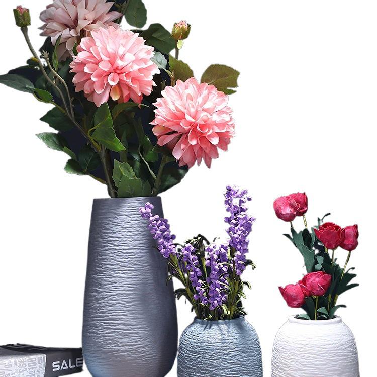 Modern Nordic Ceramic Dried Flower Vase - Minimalist Hydroponic Container for Home Decor