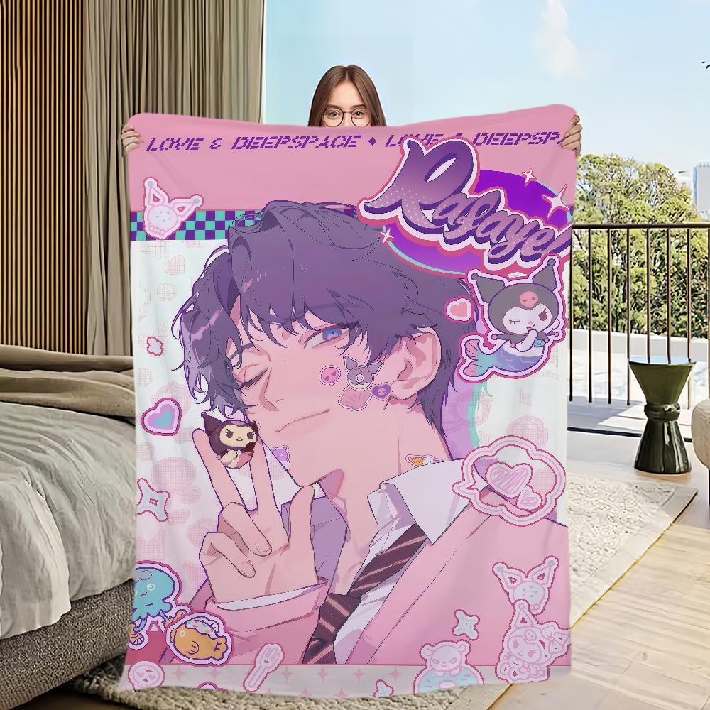 Love and Deepspace Xavier Zayne Macaron Colors warm soft plush blanket for sofa living room office bedroom travel gift Flannel