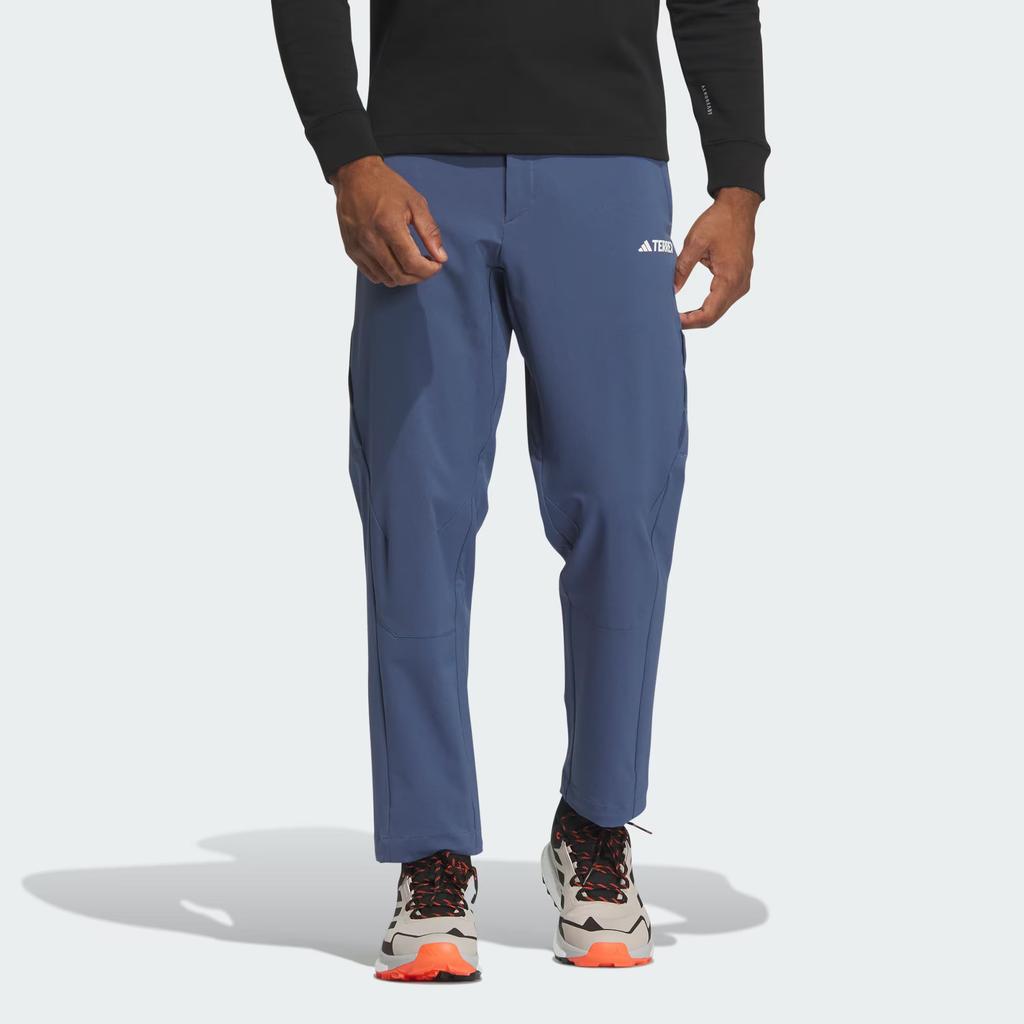 Adidas Softshell Wind.Rdy Solid Logo Outdoor Windproof Softshell Woven Sports Pants Men Pants Ink-Blue IN2227