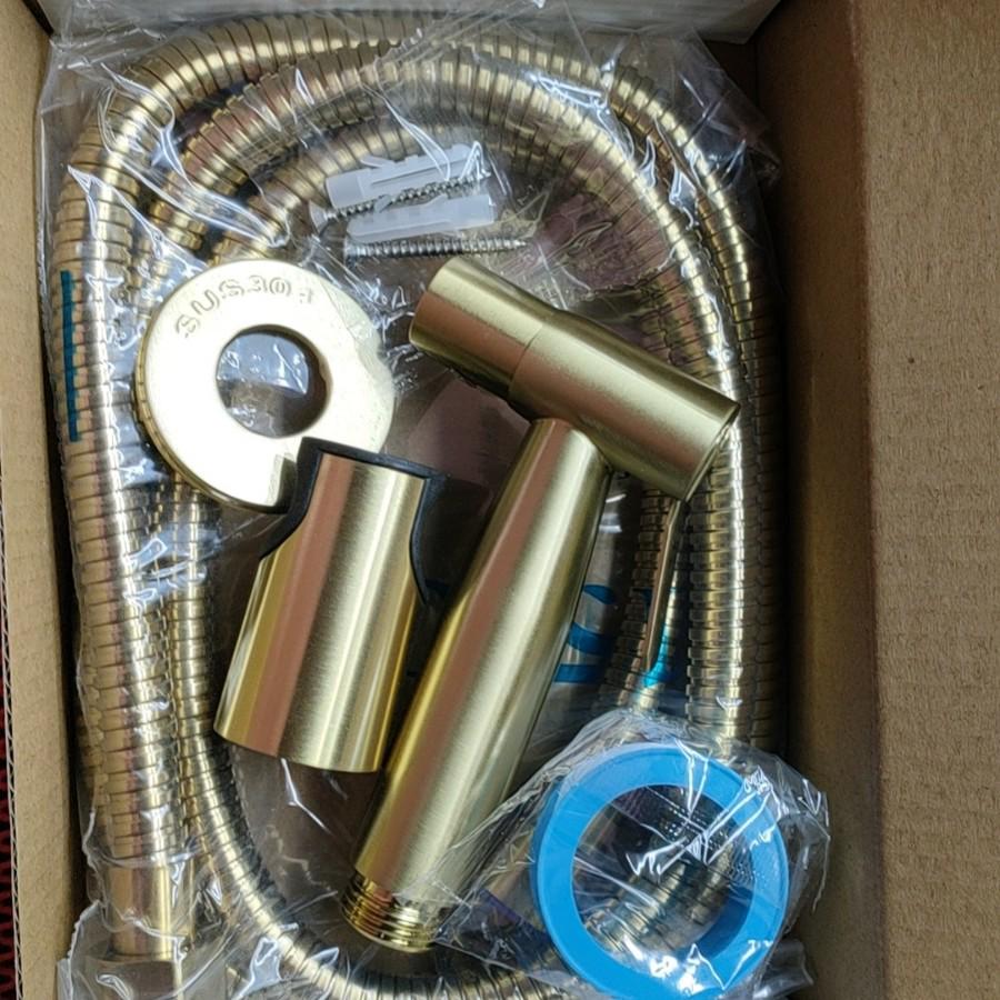 304 Stainless Steel Matte Black Bidet Spray Gun Toilet Set - Silent Companion