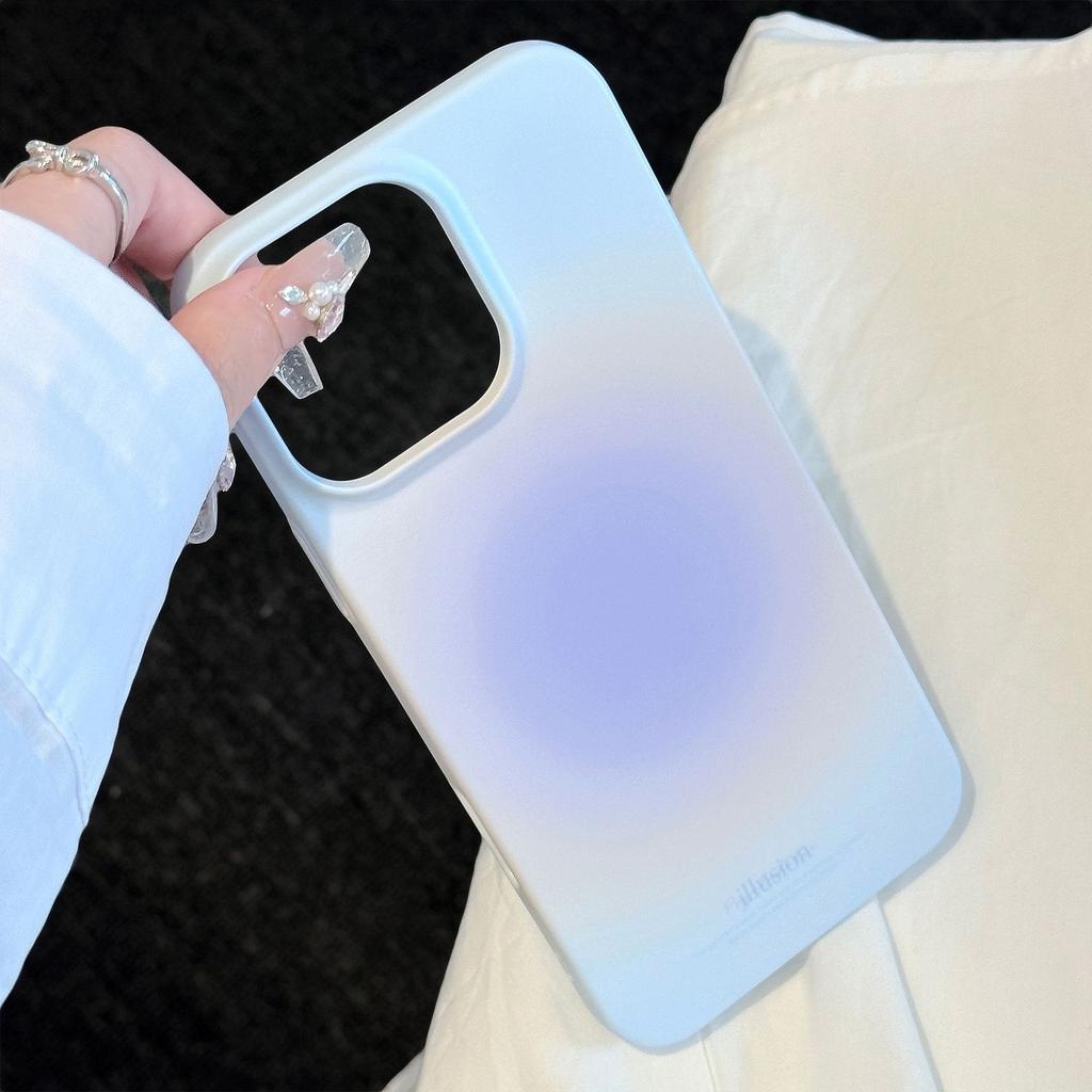 Film Shell for IPhone16 Mobile Phone Case for Apple For15promax Gradient Frosted 14 Simple 13 Japanese and Korean Style 17