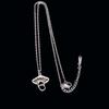 Elegant Stainless Steel Mushroom Pendant Necklace - Versatile Hollow Clavicle Chain Jewelry