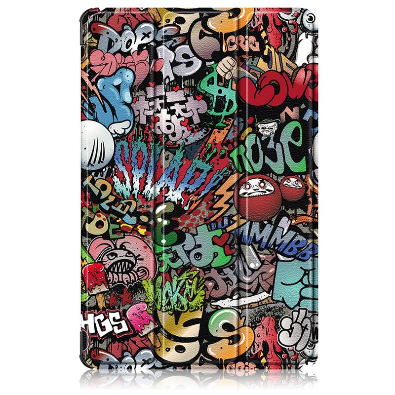 Für TAB A11 Plus 2025 Samsung Tab S11 Hülle 11 Zoll Dreifach faltbares PU-Leder Hartständer Bemalte Hülle Für Funda Galaxy Tab S11 S11 5G Hülle SM-X730 X736B