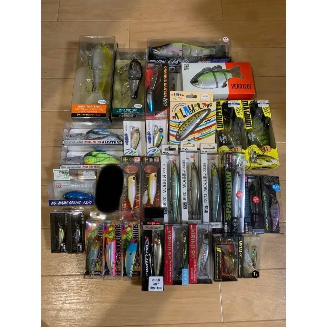 Used Bass Fishing Retirement Set Vero 120 Joycro Thumb Popper Gila Top