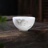 Mutton Fat Jade Style White Porcelain Kung Fu Tea Tasting Cup