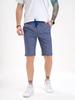 ISSA Plus Blue Textured Cotton Shorts