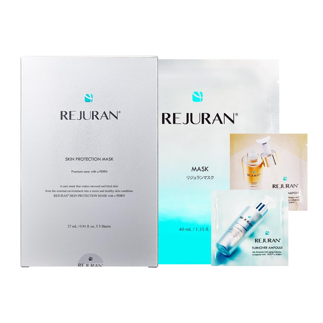 

Official REJURAN Skin Protection Mask 5 2 trial 1 turnover mask PDRN sheet skin Korean cosmetics sheets, ampoules, set, mask, care,