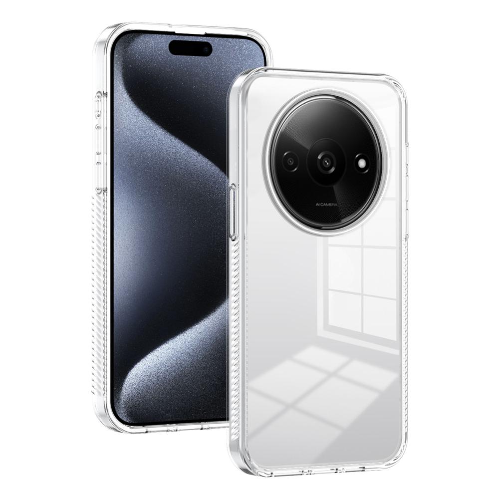 KEYSION Transparente Handyhülle für Xiaomi POCO C61 Weiches TPU+PC Rutschfest HD Klar Stoßfest Handy-Rückseite für Redmi A3 A3X