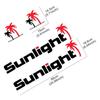 Kreativer Sonnenlicht Camping Aufkleber für Van Camper Wohnwagen LKW Wohnmobil RV Motor Vinyl Aufkleber Auto Karosserie Dekoration Zubehör